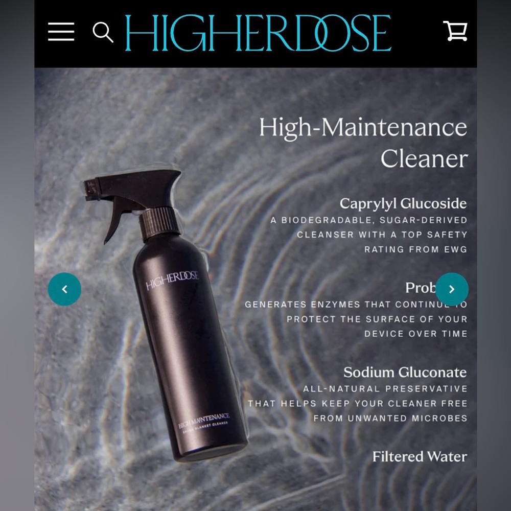 New HIGHERDOSE HIGH MAINTENANCE CLEANER CLEANSER with refills sauna PMEF Mask